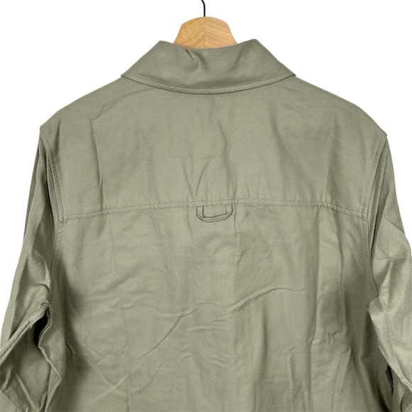 EVERLANE NWT The Boyfriend Shirt in Flannel, Seagrass, Size Medium - Picture 12 of 15